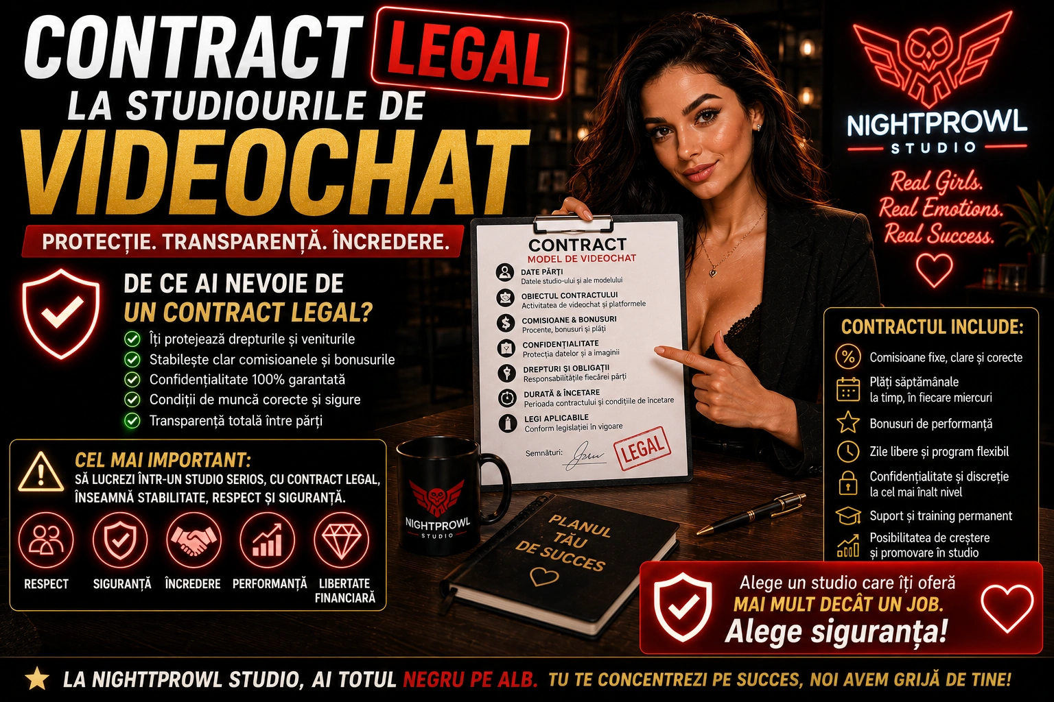 Vezi videoclipul: Ce studio de videochat oferă contract legal și fără amenzi? Cum funcționează NightProwl