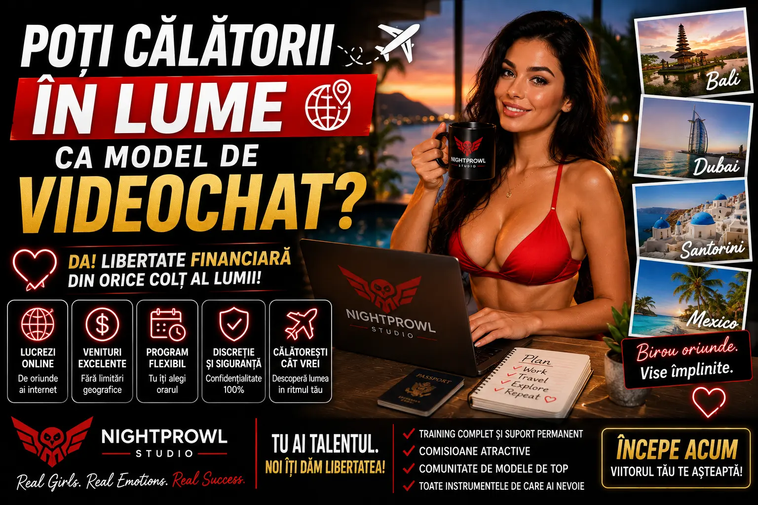 Vezi videoclipul: Poți călători în lume ca model de videochat?